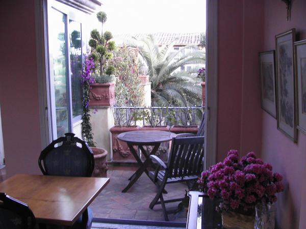 From breakfast room to the little terrace